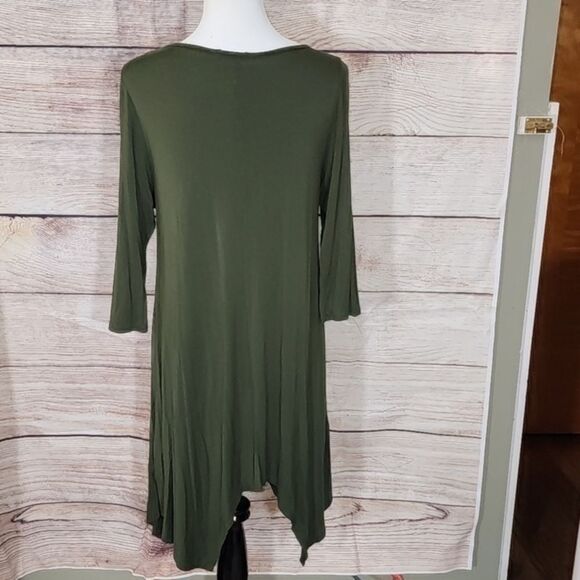 Caralese Asymmetrical Handkerchief Hem Tunic Dress Size Large‎ - Picture 7 of 15